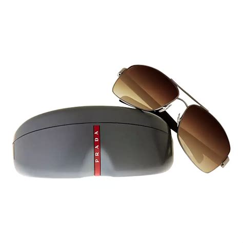 prada linea rossa ps541s aviator sunglasses brown